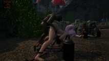 GoL Anime pink hair slave fucked by goblin gang