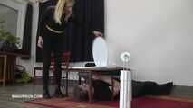Amy Douxxx Pees Into A Human Toilet