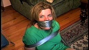 38 Yr OLD SOCIAL WORKER HAS BEEN BALL-TIED WITH DUCT TAPE, HANDGAGGED, TOE-TIED,  GAG TALKING, FOOT TICKLING AND IS F0RCED TO SMELL THE PANTIES THAT WERE STUFFED IN HER MOUTH (D72-17)