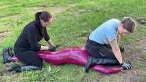Ponyplay fun with our latex pony 