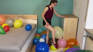 Girlfriend stomps your balloons