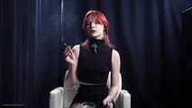 Red Elegance: Yuliana’s Smoking Ritual