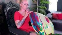 Blow2Pop purple U16 and U15 *marble* while smoking
