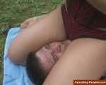 Jill Diamond, outdoor Facesitting-punishment
