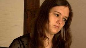 Guest Romy - For the first time tied up in the office 2