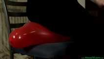 sexy and intense sitpopping on the chair