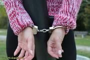 Handcuffed at the childs swing