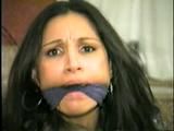 27 Yr OLD CUTE & SEXY LATINA CLEAVE GAGGED & STRUGGLING TIGHTLY TIED TO A CHAIR (D48-15)
