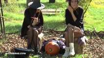 Happy Halloween! Pumpkin head spitting
