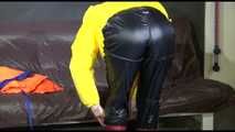 Watching Mara putting on a down jacket, rubber boots and a lifevest (Video)