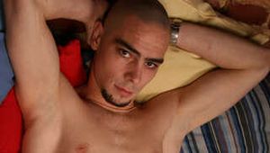 Lucky straight skinhead boy likes to play with his beefy cock