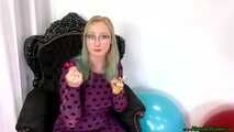 balloon stress test with nails, lighter and stick