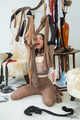 Slutty bitch wears nylon all over (285 images)