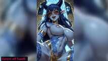 Gol Exotic Blue Demon Dancer Cartoon
