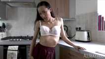 School Girl Ayla Is Made To Strip For The Head