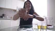 A drinking girl with foreign roots