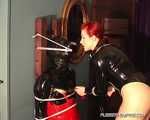 Lady Alexa - GasMask play with Chastity