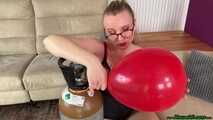 helium inflating eight crystal U16 balloons and pop them