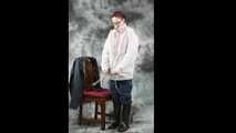 Selfbondage in heavy raingear
