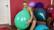 sexy Blow2Pop turquoise U16 while smoking and cig2pop balloons