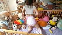 Video: I'm diapering myself in the play pen
