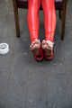 Ermintrude in Red Spy Chairtied in the Attic Barefoot