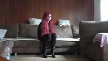 Angi hogtied on couch 1/2