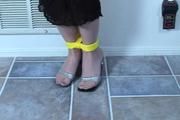 Video: Hot Blonde Bound to the Stairs and Helpless