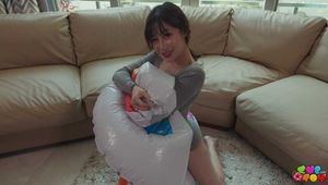 1493 New Girl Tries Inflating