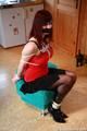 Lisa tied on a seat