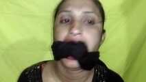 Cheri bound and gagged in borka