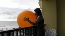At the balcony