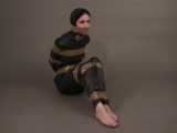 Get 4 classic videos with Lupi wearing shiny nylon rainwear beeing tied and gagged