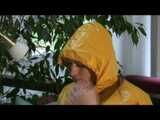 Get 2 Videos with Katharina in her shiny nylon Rainwear from our Archives