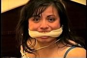 29 Yr OLD FEISTY BBW SHARON GETS MOUTH STUFFED, CLEAVE GAGGED, BAREFOOT WHILE TIED ON THE BED (D69-2)