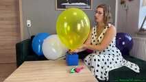 balloon preparing by pump and nail2pop them
