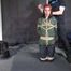 Myxxxy bound gagged and vibed in shiny nylon Rainwear and finally suspended