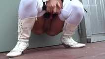 047016 Yassie Pees Outside A Fire Exit