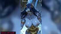 Gol Exotic Blue Demon Dancer Cartoon