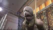 Pantyhose Encasement in a cruel Rope Suspension for Little Red Girl