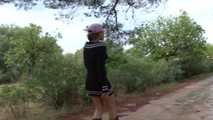 042003 Leticia Pees On The Roof Terrace Staircase