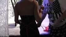Public Bondage Walk and displayed in Public for Lena King