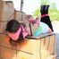 Susi hogtied on box PICS