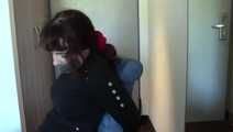 American Domme Shackled To a chair