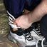 Katharina bound and gagged in shiny nylon rainwear