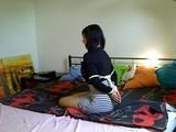 Sunny hogtied