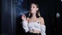 Smoking two all white cigs in the studio