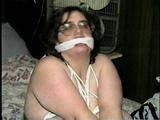 314 POUND BARB, STRIPS, TIT TIED, CROTCH ROPED & GAGGED (D19-12)