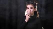 Alina is smoking one and a half cigarette