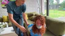  watch Lola Montez bound and gagged in shiny nylon Windbreaker